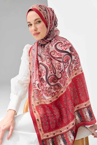 Tencel Monare Şal Bohem Kırmızı