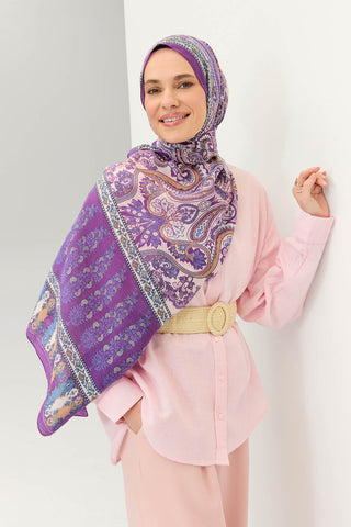 Tencel Monare Şal Bohem Mor