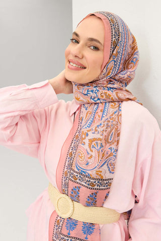 Tencel Monare Şal Bohem Pembe