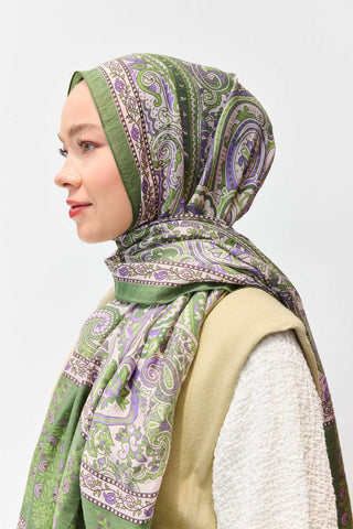 Tencel Monare Şal Bohem Yeşil