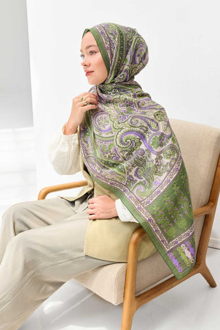 Tencel Monare Şal Bohem Yeşil