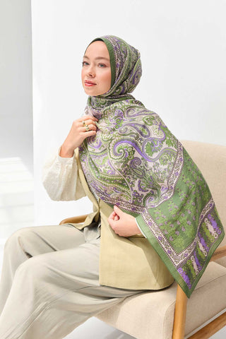 Tencel Monare Şal Bohem Yeşil