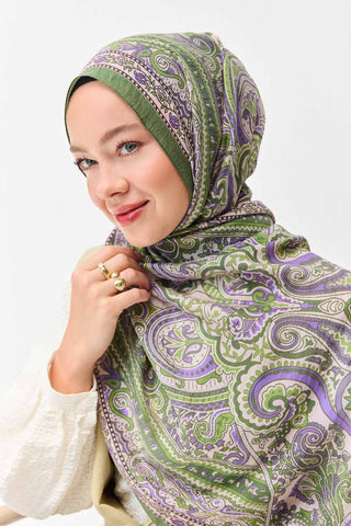 Tencel Monare Şal Bohem Yeşil
