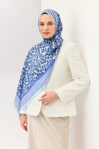 Tencel Monare Şal Coral Bebe Mavisi