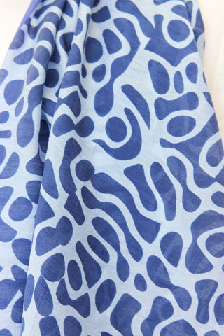 Tencel Monare Şal Coral Bebe Mavisi