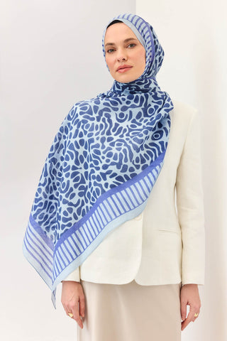 Tencel Monare Şal Coral Bebe Mavisi