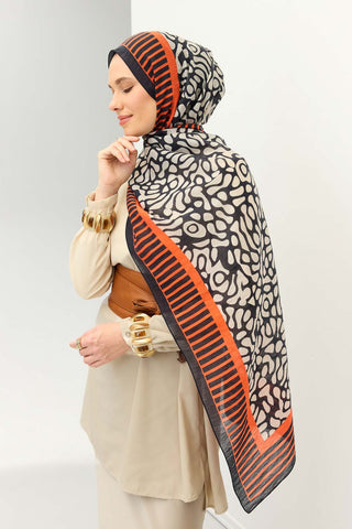 Tencel Monare Şal Coral Gece Mavisi