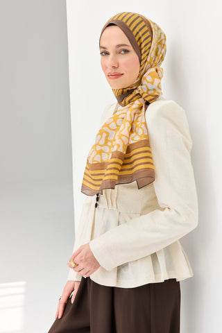 Tencel Monare Şal Coral Hardal