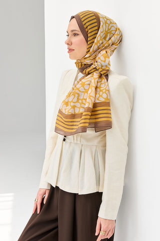 Tencel Monare Şal Coral Hardal
