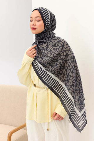 Tencel Monare Şal Coral Koyu Lacivert