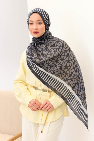 Tencel Monare Şal Coral Koyu Lacivert