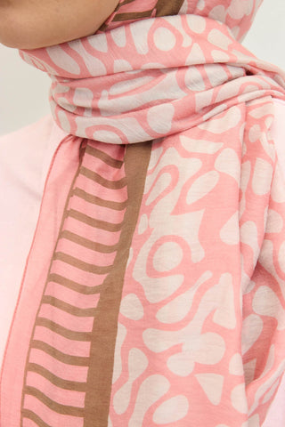 Tencel Monare Şal Coral Pembe