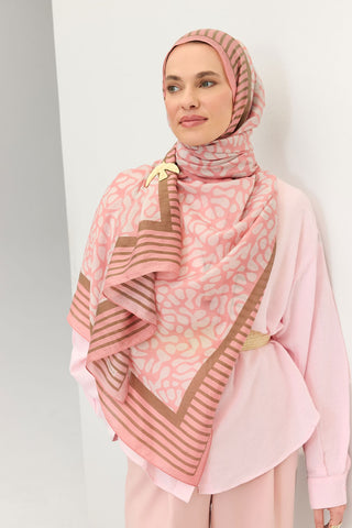 Tencel Monare Şal Coral Pembe