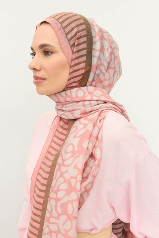 Tencel Monare Şal Coral Pembe