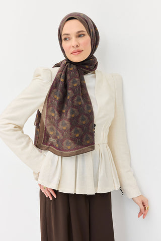 Tencel Monare Şal Tomurcuk Acı Kahve