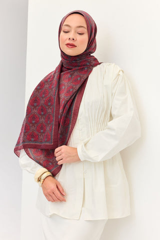 Tencel Monare Şal Tomurcuk Bordo