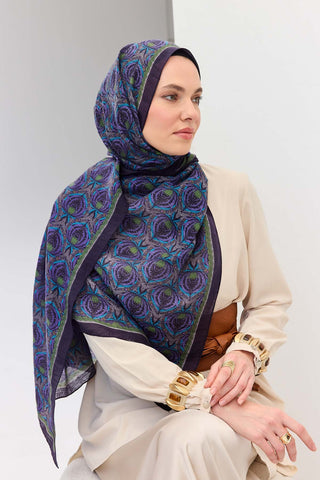 Tencel Monare Şal Tomurcuk Koyu Mor