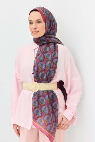 Tencel Monare Şal Tomurcuk Koyu Pembe