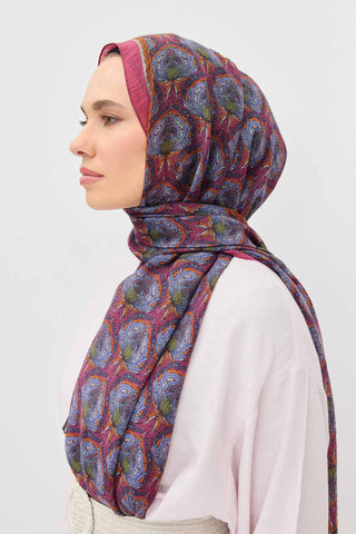 Tencel Monare Şal Tomurcuk Koyu Pembe