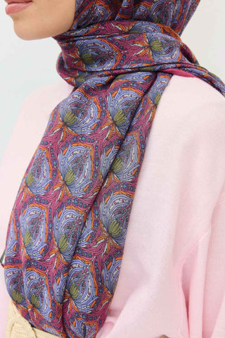 Tencel Monare Şal Tomurcuk Koyu Pembe
