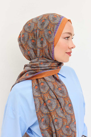 Tencel Monare Şal Tomurcuk Koyu Turuncu