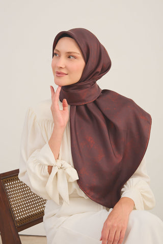 Twill İpek Büyük Boy Eşarp Bordo