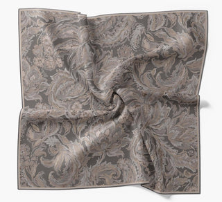 Twill İpek Büyük Boy Eşarp Gri - Twill İpek Eşarp Büyük Boy - | Silk Home
