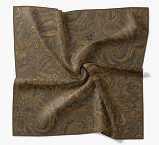 Twill İpek Büyük Boy Eşarp Haki - Twill İpek Eşarp Büyük Boy - | Silk Home