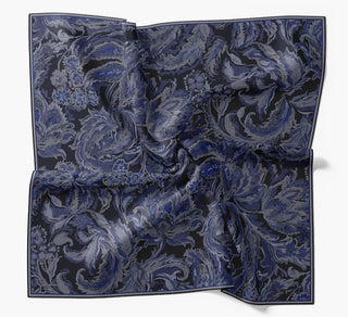 Twill İpek Büyük Boy Eşarp Koyu Lacivert - Twill İpek Eşarp Büyük Boy - | Silk Home