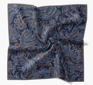 Twill İpek Büyük Boy Eşarp Lacivert - Twill İpek Eşarp Büyük Boy - | Silk Home