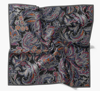 Twill İpek Büyük Boy Eşarp Siyah - Twill İpek Eşarp Büyük Boy - | Silk Home