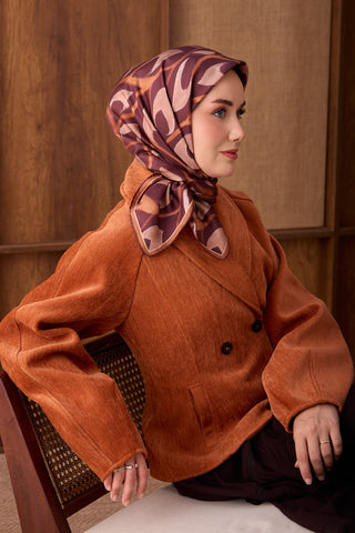 Twill İpek Eşarp Aurelia Bordo - Twill İpek Eşarp - | Silk Home