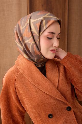 Twill İpek Eşarp Aurelia Haki - Twill İpek Eşarp - | Silk Home