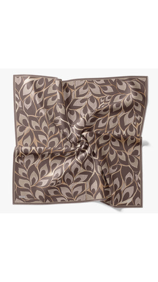 Twill İpek Eşarp Aurelia Kahverengi - Twill İpek Eşarp - | Silk Home