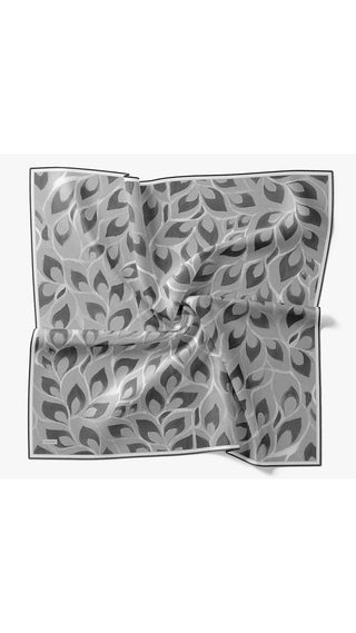 Twill İpek Eşarp Aurelia Koyu Gri - Twill İpek Eşarp - | Silk Home