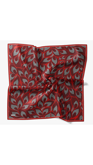 Twill İpek Eşarp Aurelia Koyu Kırmızı - Twill İpek Eşarp - | Silk Home