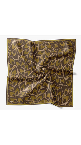 Twill İpek Eşarp Aurelia Koyu Yeşil - Twill İpek Eşarp - | Silk Home