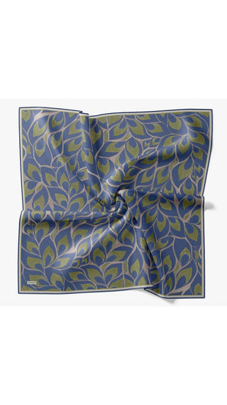 Twill İpek Eşarp Aurelia Mavi - Twill İpek Eşarp - | Silk Home