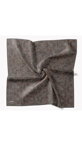 Twill İpek Eşarp Batik Antrasit - Twill İpek Eşarp - | Silk Home