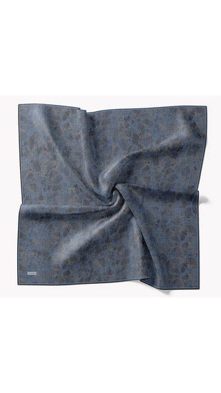 Twill İpek Eşarp Batik Gece Mavisi - Twill İpek Eşarp - | Silk Home