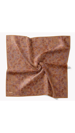 Twill İpek Eşarp Batik Kiremit - Twill İpek Eşarp - | Silk Home