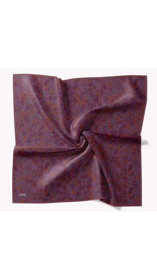 Twill İpek Eşarp Batik Mor - Twill İpek Eşarp - | Silk Home