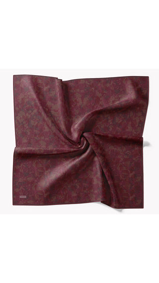 Twill İpek Eşarp Batik Mürdüm - Twill İpek Eşarp - | Silk Home