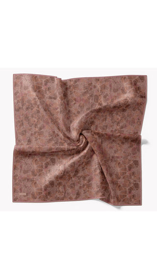 Twill İpek Eşarp Batik Pudra Vizon - Twill İpek Eşarp - | Silk Home