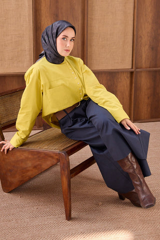 Twill İpek Eşarp Batik Siyah - Twill İpek Eşarp - | Silk Home