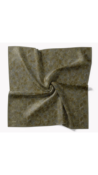 Twill İpek Eşarp Batik Yeşil - Twill İpek Eşarp - | Silk Home