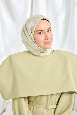 Twill İpek Eşarp Bloom Ekru