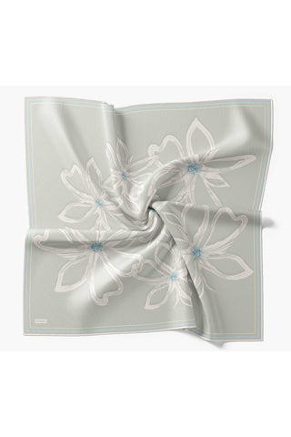 Твиловый шелковый платок Bloom Grey