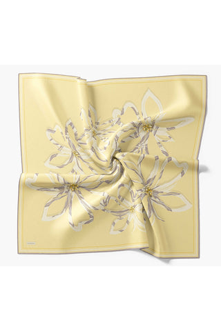Twill İpek Eşarp Bloom Sarı