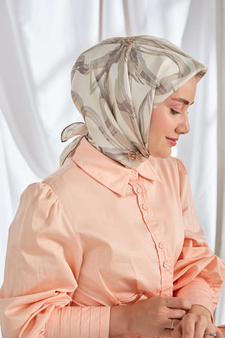 Twill İpek Eşarp Bloom Taş